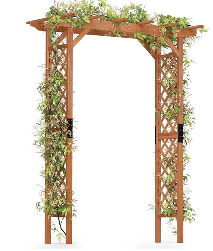 Costway wooden garden arch - costway,