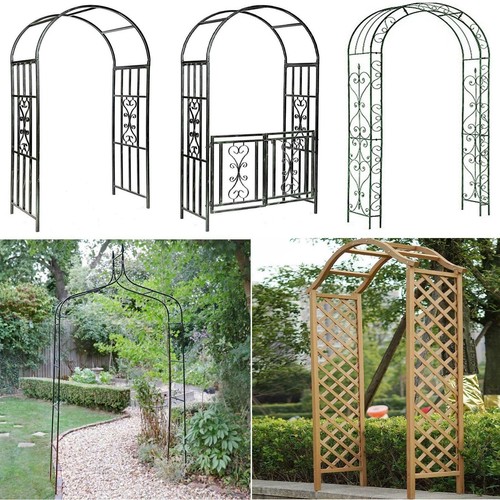 Metal wooden garden arch rose - metal,