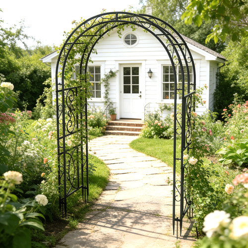 Tall garden arbor versatile - arbor,