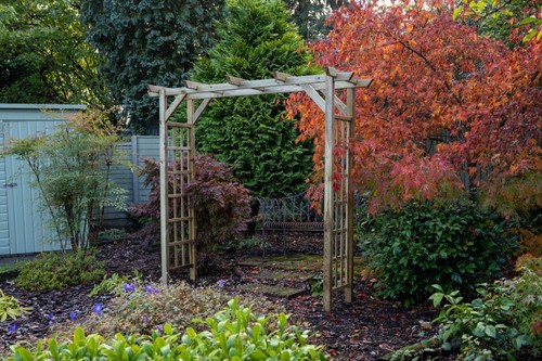 Wooden garden arch flat - wooden,