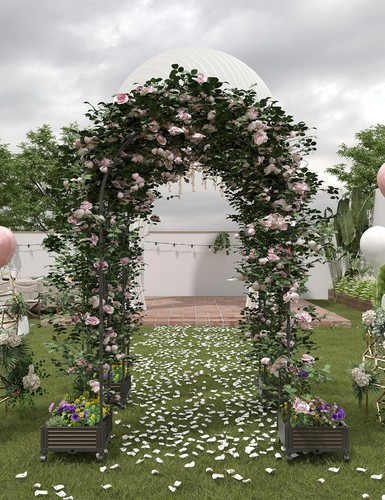 Garden arch with trellis - arch,
