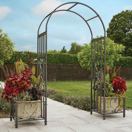 Metal garden patio - garden, arch